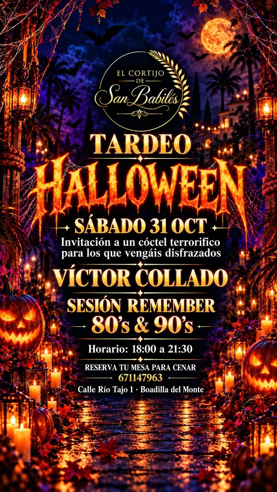 Tardeo Halloween en El Cortijo de San Babilés